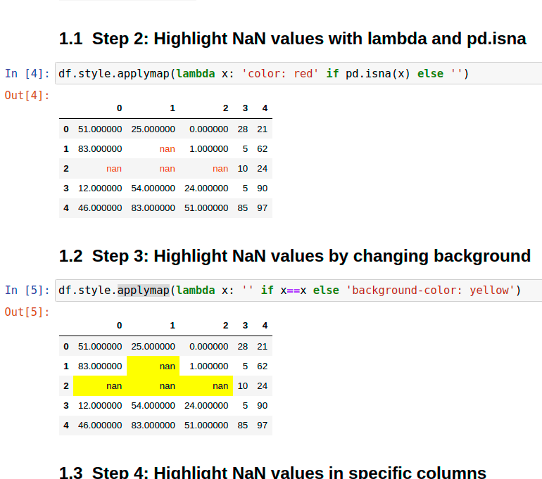 How to Set Pandas DataFrame Background Color Based On Condition/Value
