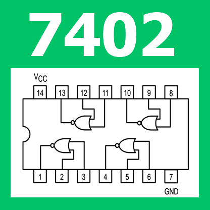TTL 7402 - Quadruple 2-Input NOR Gates IC
