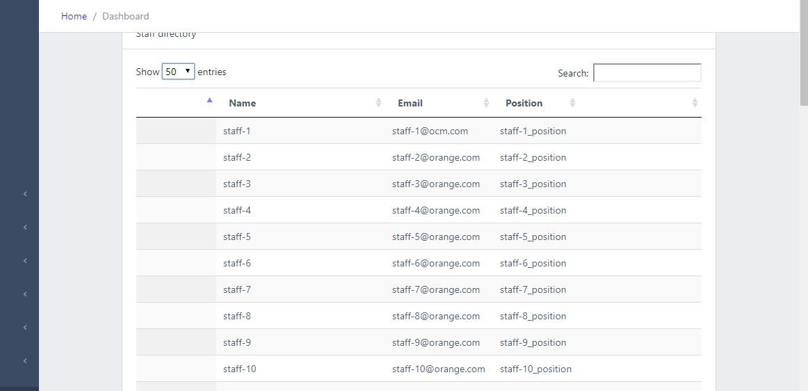 fixedheaderfloating not align with table content datatable on