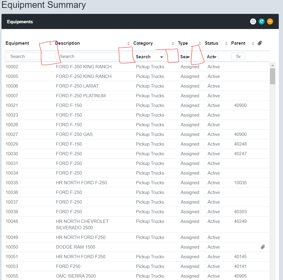 Datatable with column filters, issue with input box not 100