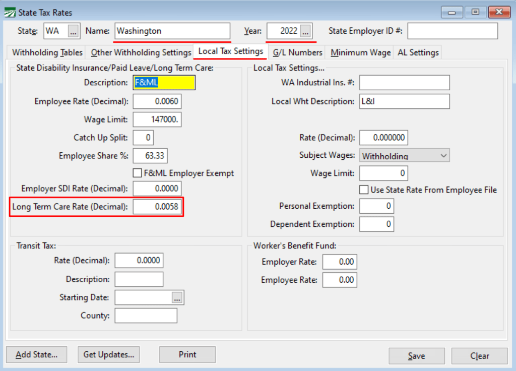 Washington LongTerm Care Tax Update Datatech