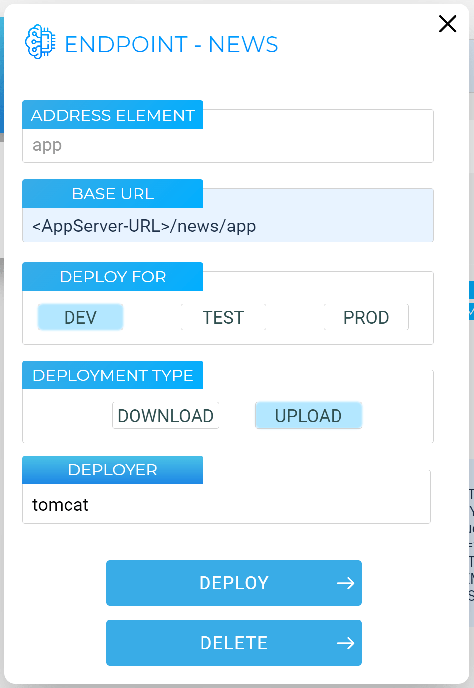 Web UI > Workspace > Webservices > Webservices Drawer > Webservice Details