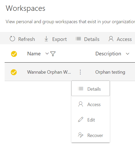 What is an Orphaned Workspace in Power BI?