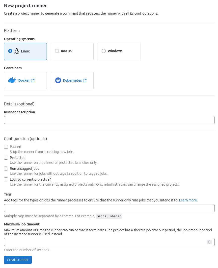 Hosting a GitLab Runner with Docker Update