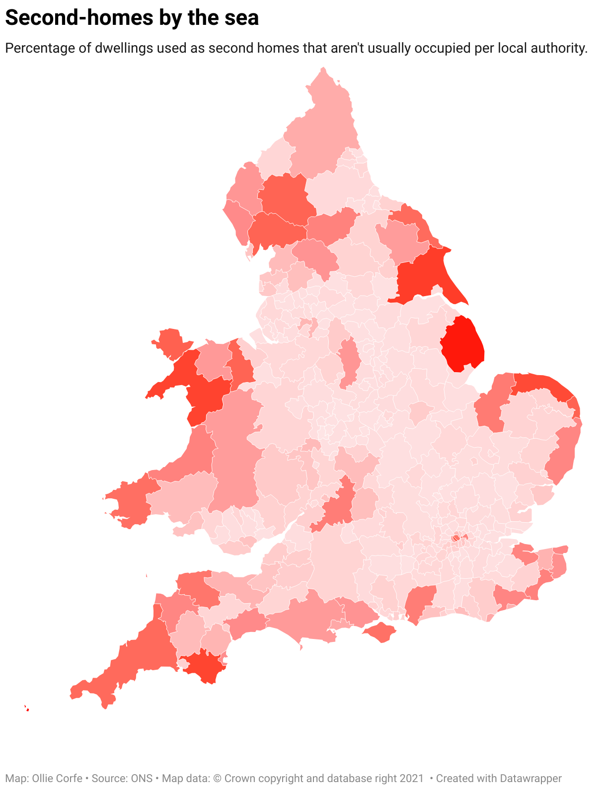 Mapped Where second homes are infuriating the locals most in Britain