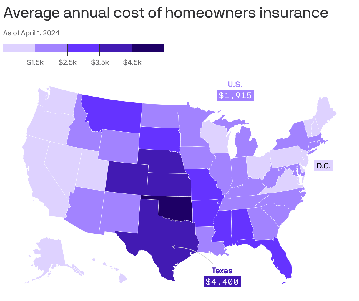 The state of home insurance rates Axios Austin