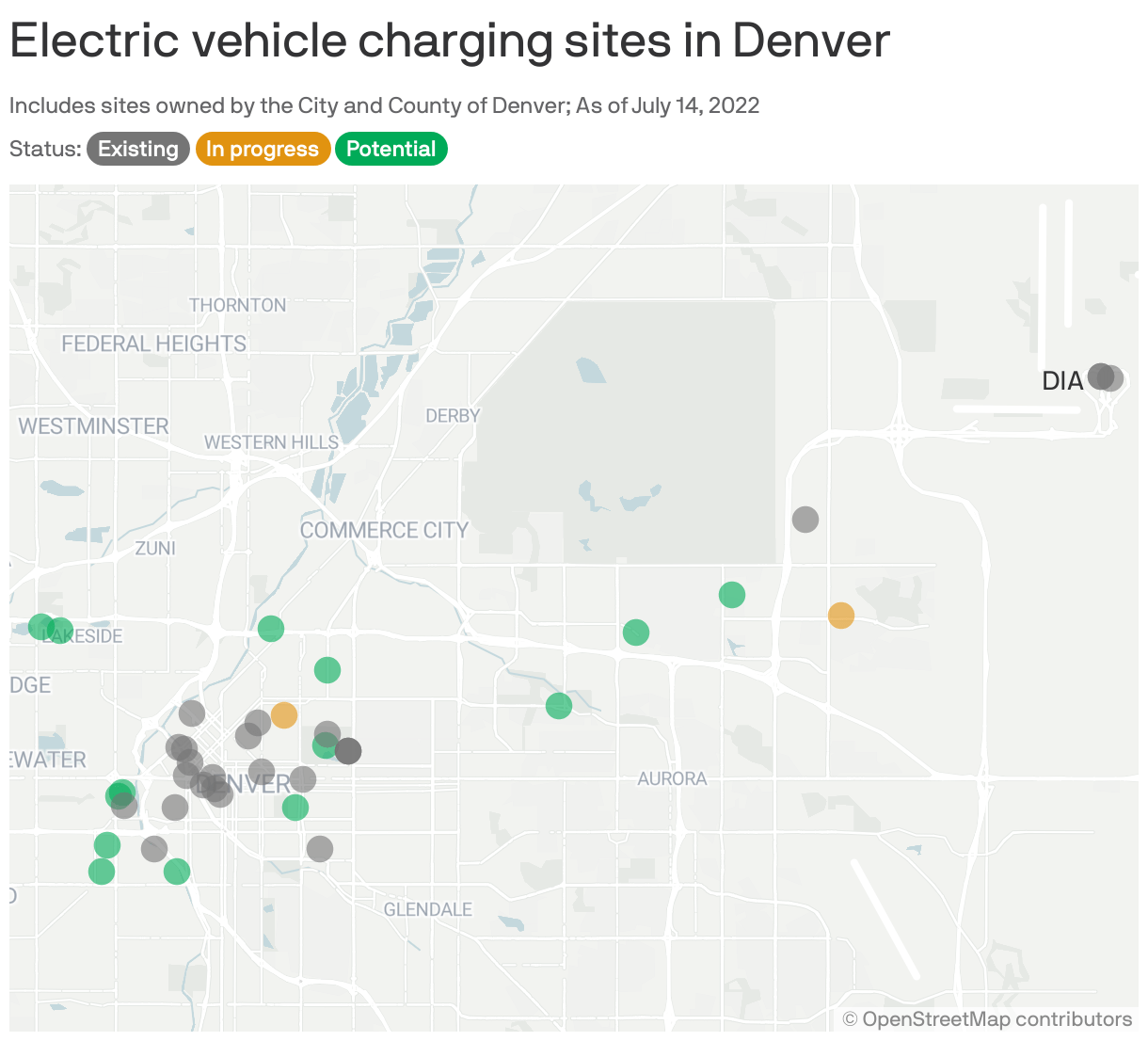 Where Denver wants to add electric vehicle charging stations Axios Denver