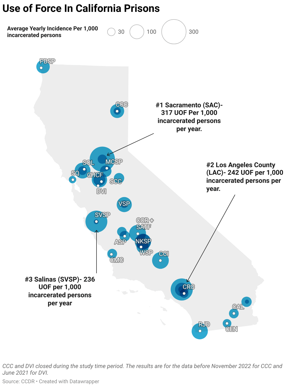Prisons In California Map