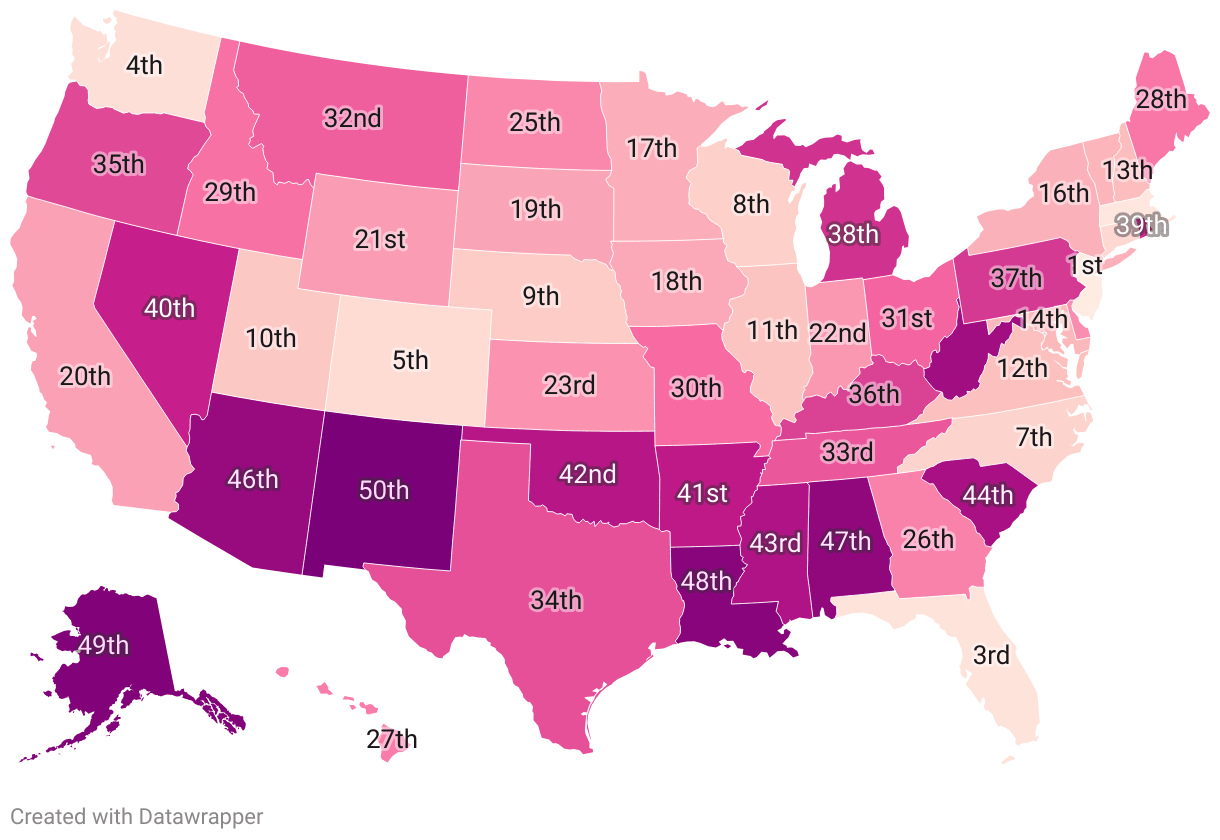 Best States For Education 2024