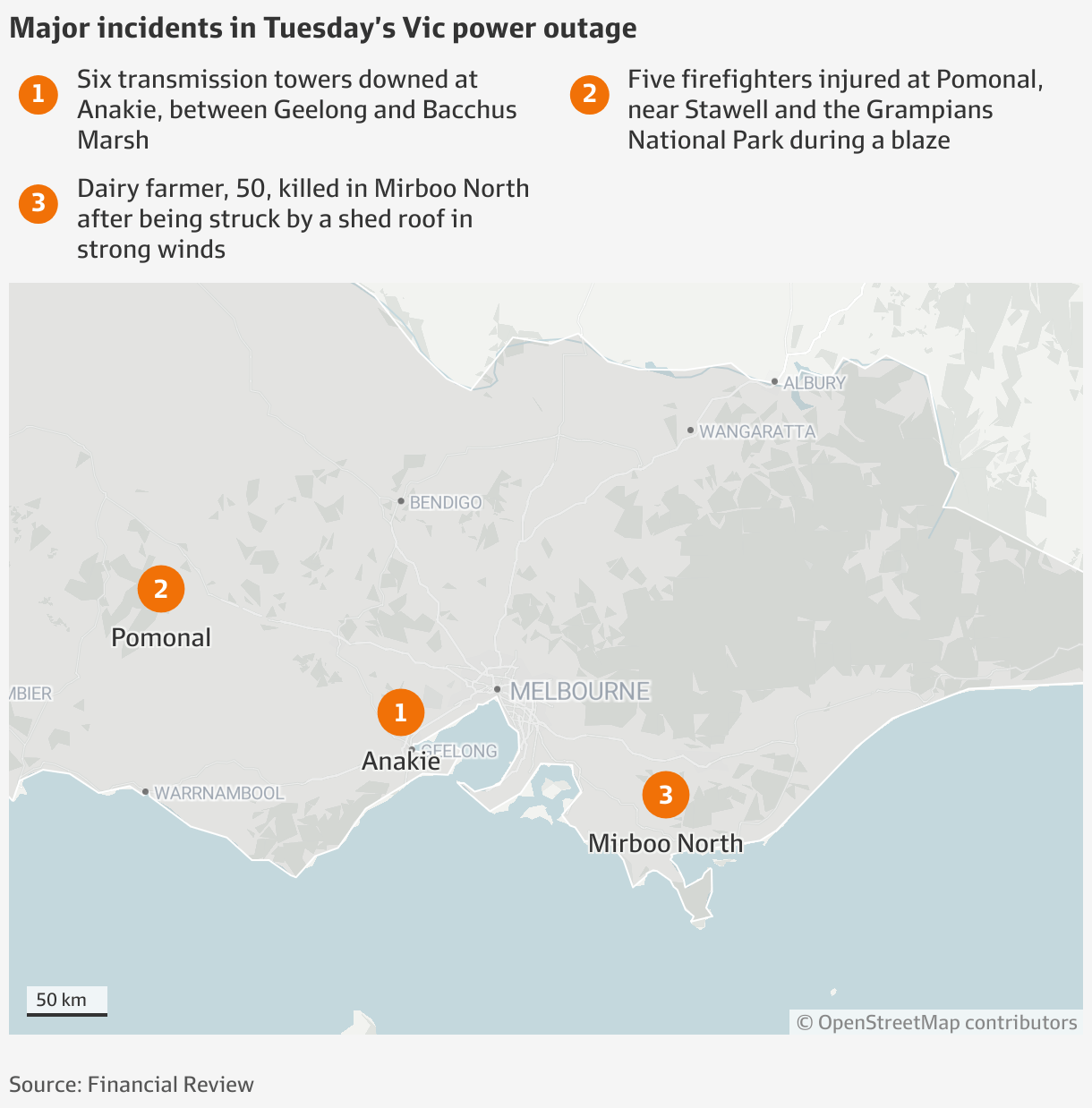 Victoria power outage will take ‘days if not weeks’ to fully restore