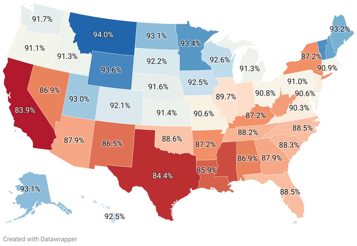 High School Graduation Rates By State 2024