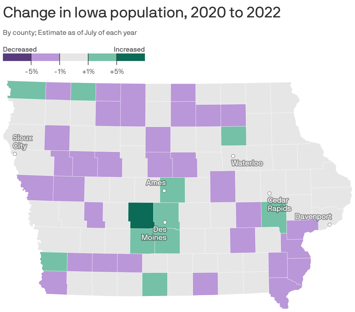 While Des Moines metro grows, Iowa's rural areas dwindle Axios Des Moines