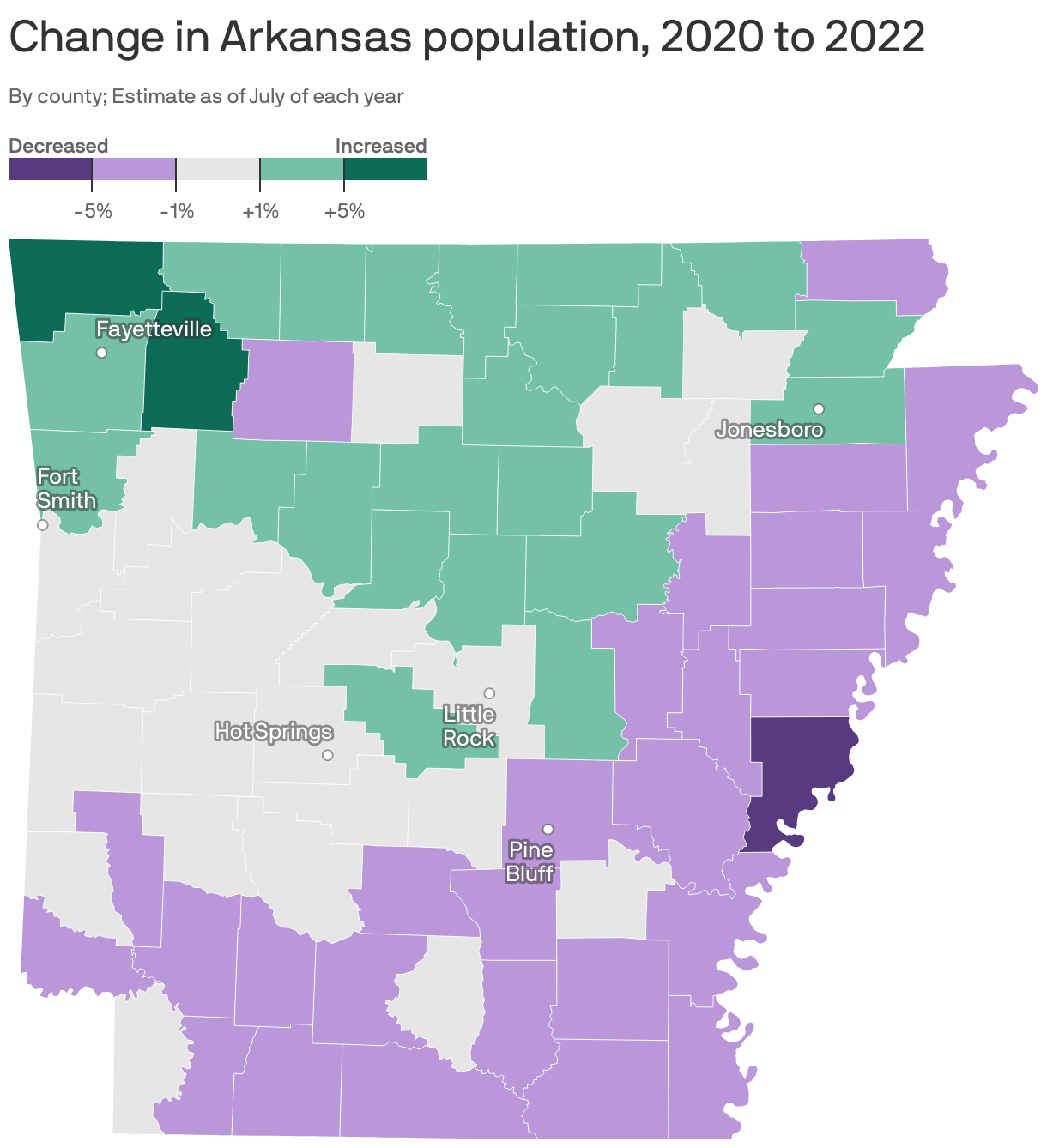 Northwest Arkansas' population growth outpaces state Axios NW Arkansas