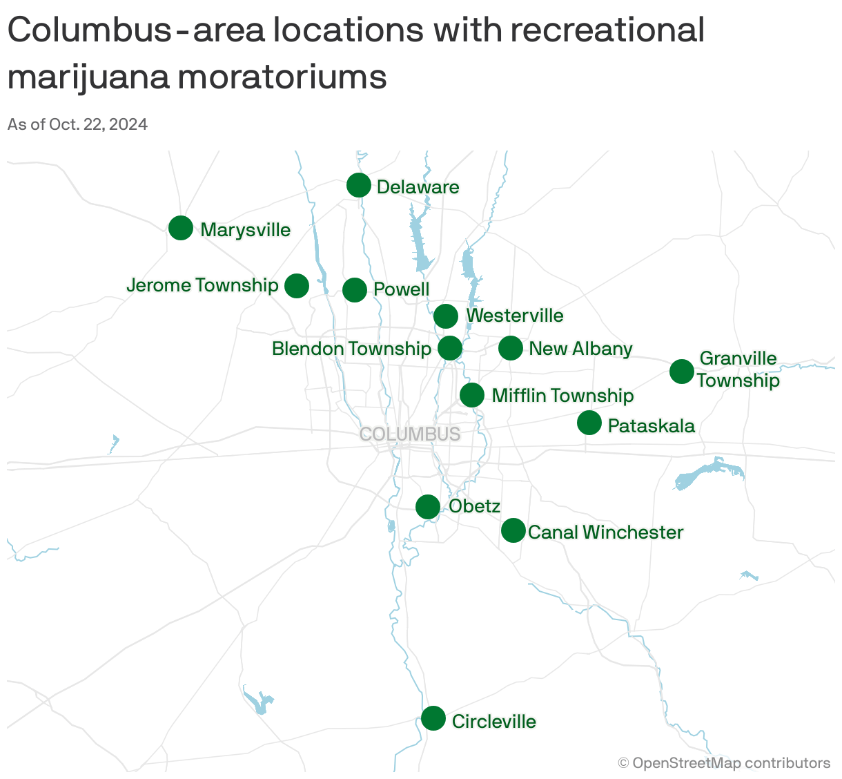 What Central Ohio cities ban recreational marijuana sales Axios Columbus
