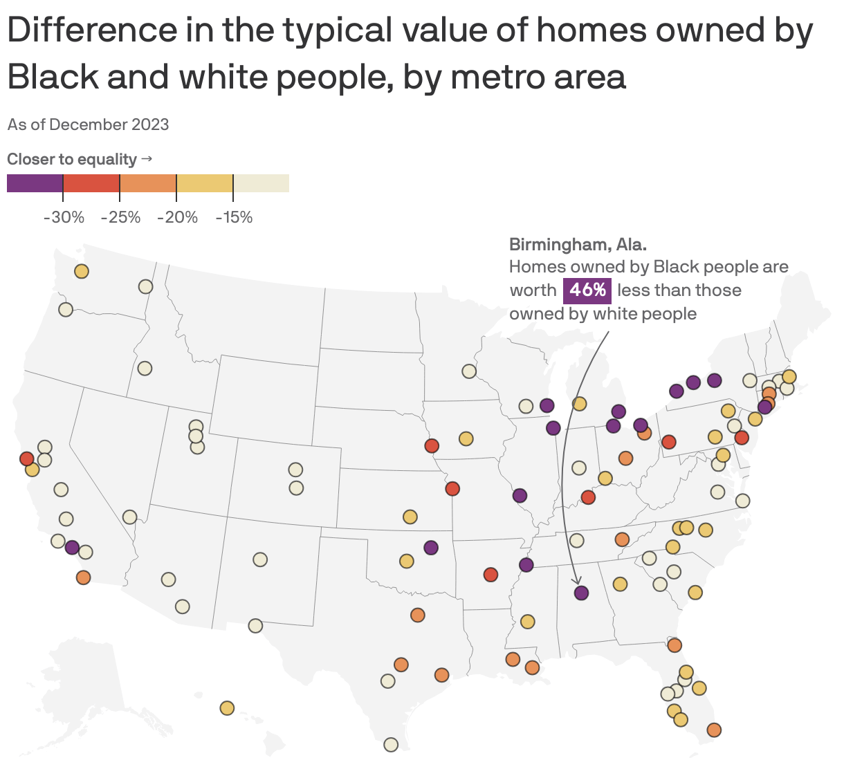 Typical home values by race, mapped Axios Atlanta