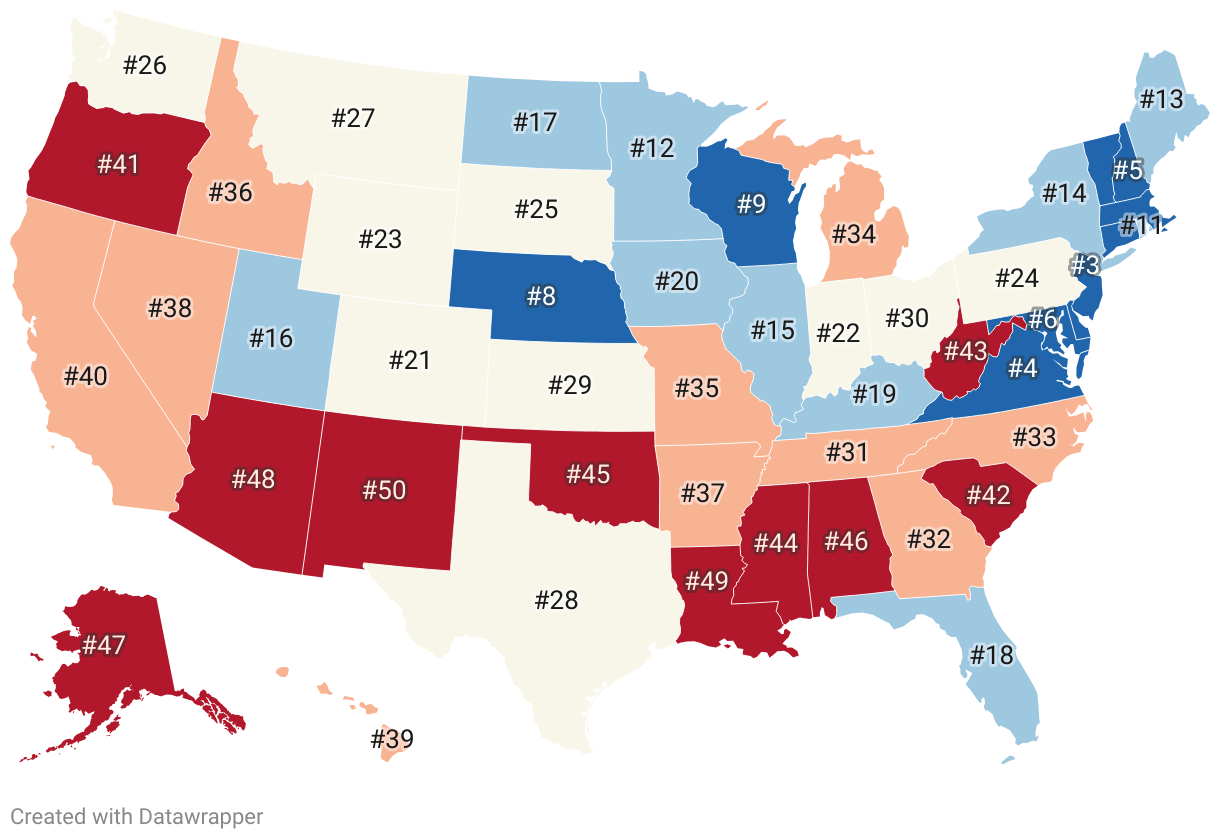 Public School Rankings By State 2024
