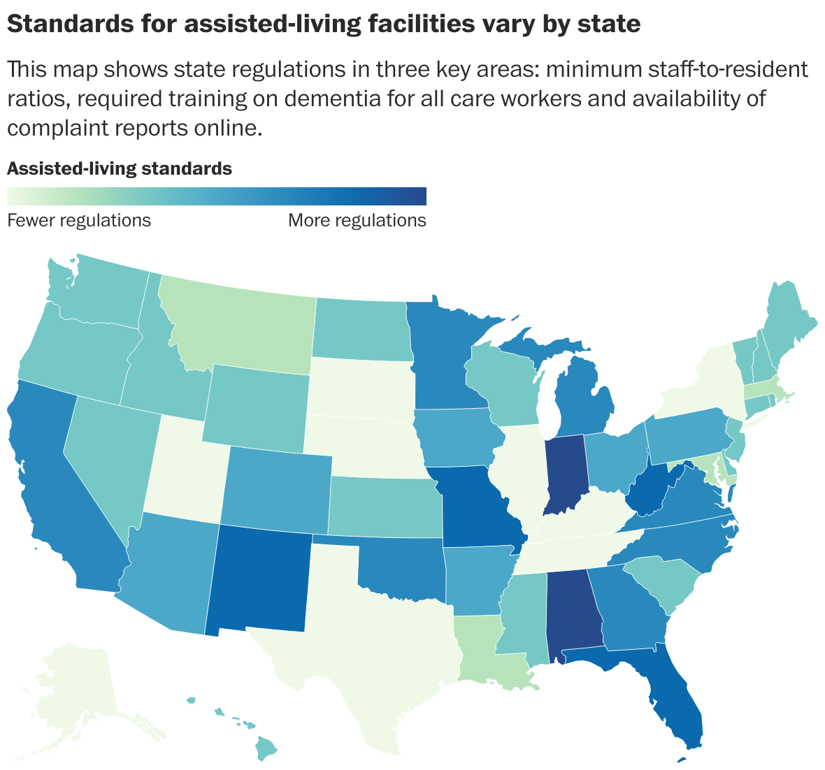 Assisted living regulations, state by state The Washington Post