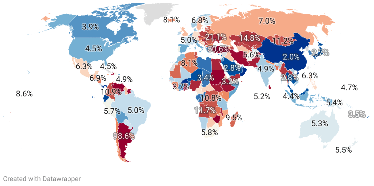 Inflation Rate By Country 2024