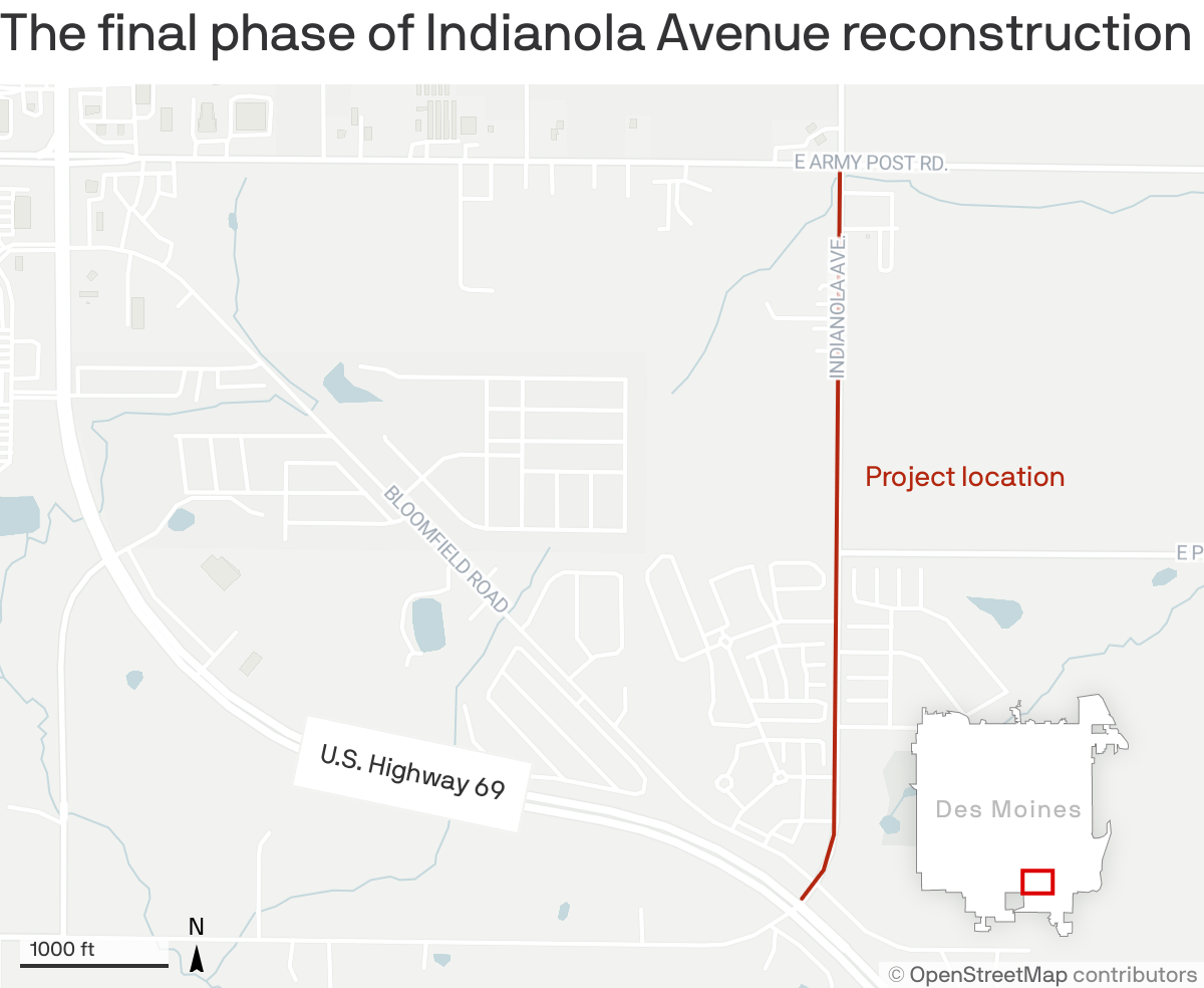 Des Moines' Indianola Avenue reconstruction is finally getting finished