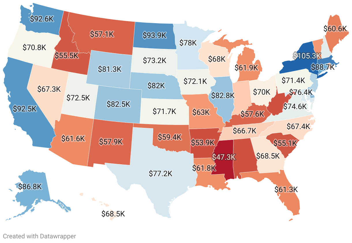 Richest States In USA 2024