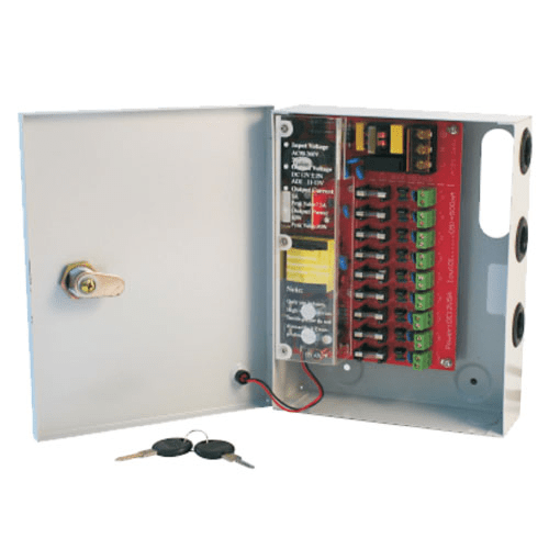 9 WAY CCTV CAMERA POWER SUPPLY 12V DC 9 CH/PORT 10 AMP