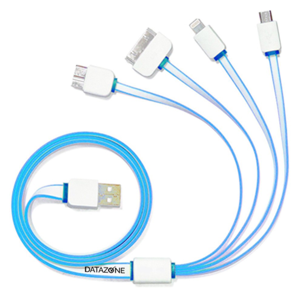 4 IN 1 Flat USB Charging Cable