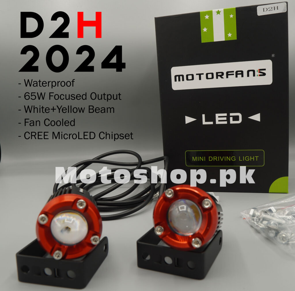 MOTORFANS D2H ORIGINAL WATERPROOF Motorcycle Auxiliary Lights with Fog