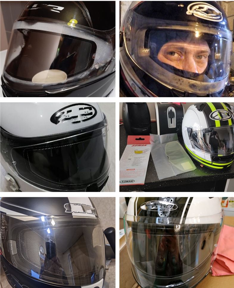 Universal Motorcycle Helmet Visor Film Anti Fog For All Helmets Dat