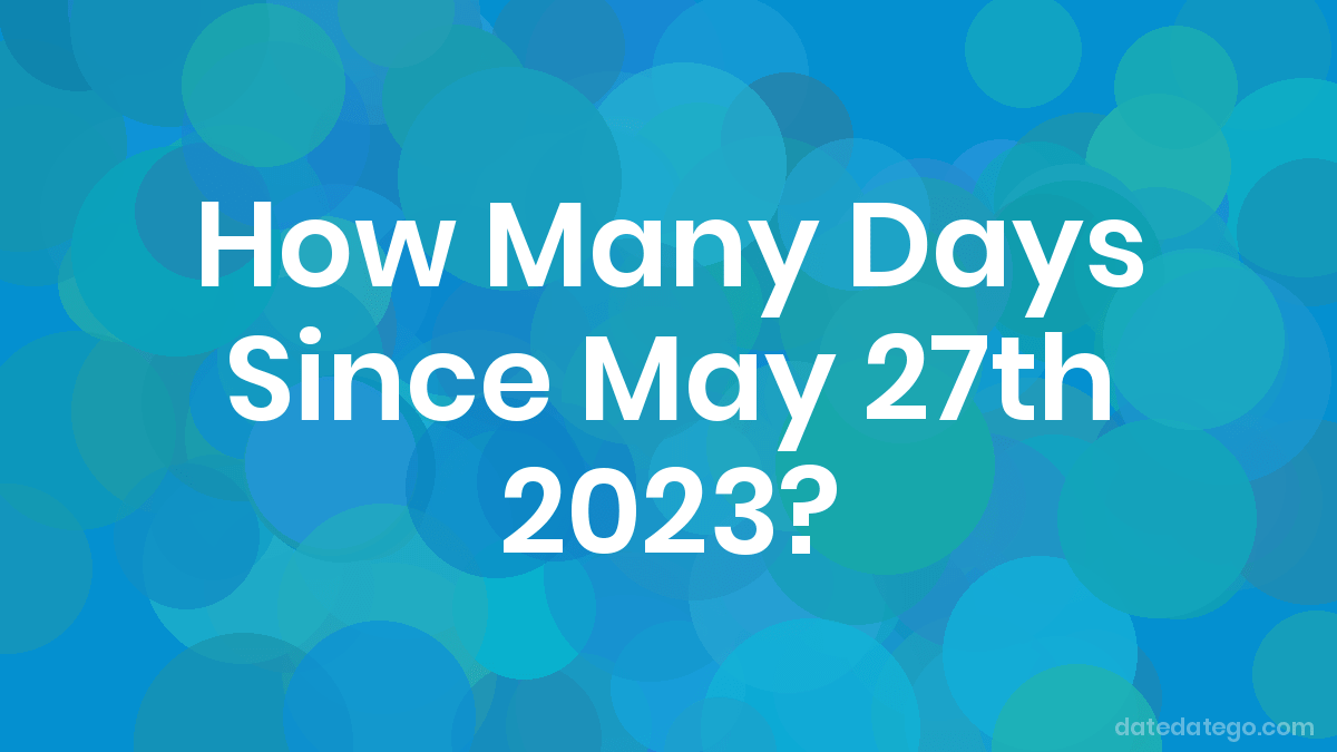 How Many Days Until May 7 2023 W2023I