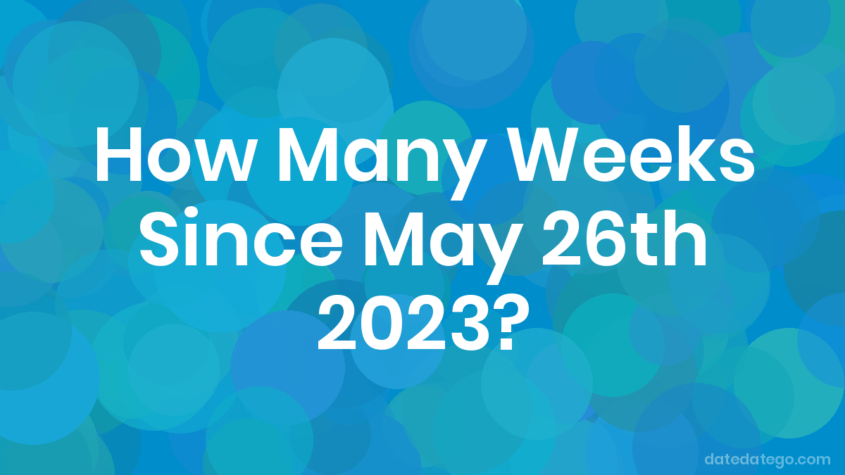 How Long Until May 26 2023 W2023D