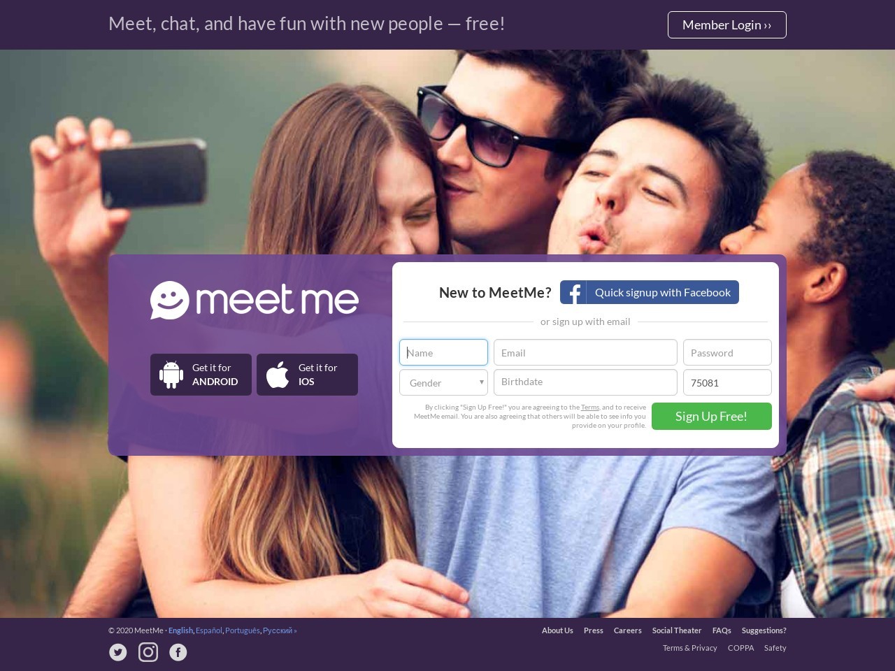 MeetMe Date From Home