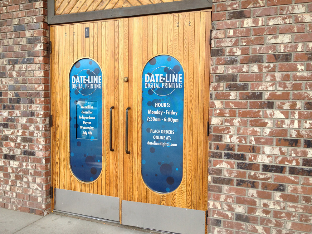 Perforated adhesive vinyl is a great solution for window displays