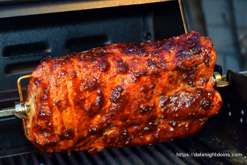 Spicy Rotisserie Pork Loin Date Night Doins BBQ For Two