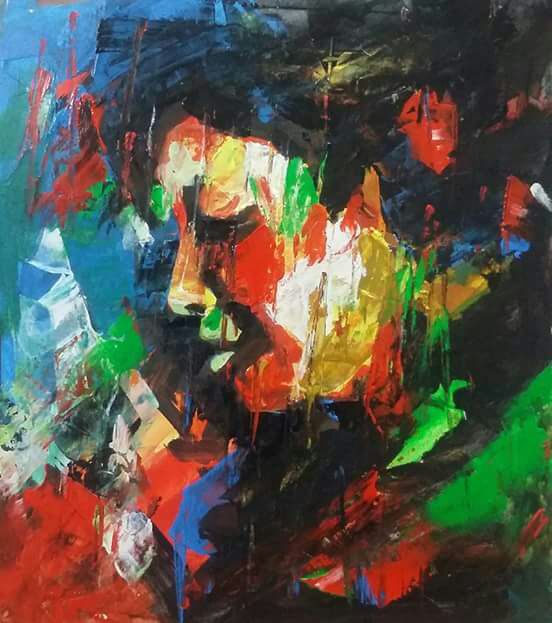 Messy face painting messy painting