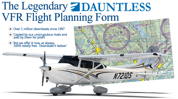 VFR NavLog (Navigation Log) and Cross Country Flight Planning Form