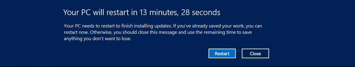 Stop Win10 from Automatic Reboot After Updates by Ed