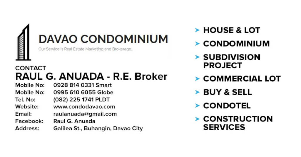 Davao Real Estate Broker DAVAO HOUSE and LOT