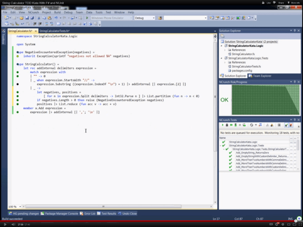 String Calculator TDD Kata in F Didactic Code