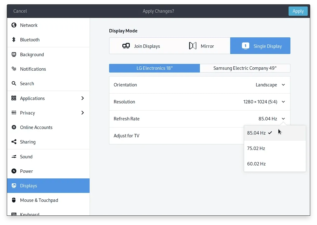 Add custom resolution and refresh rate when using Wayland
