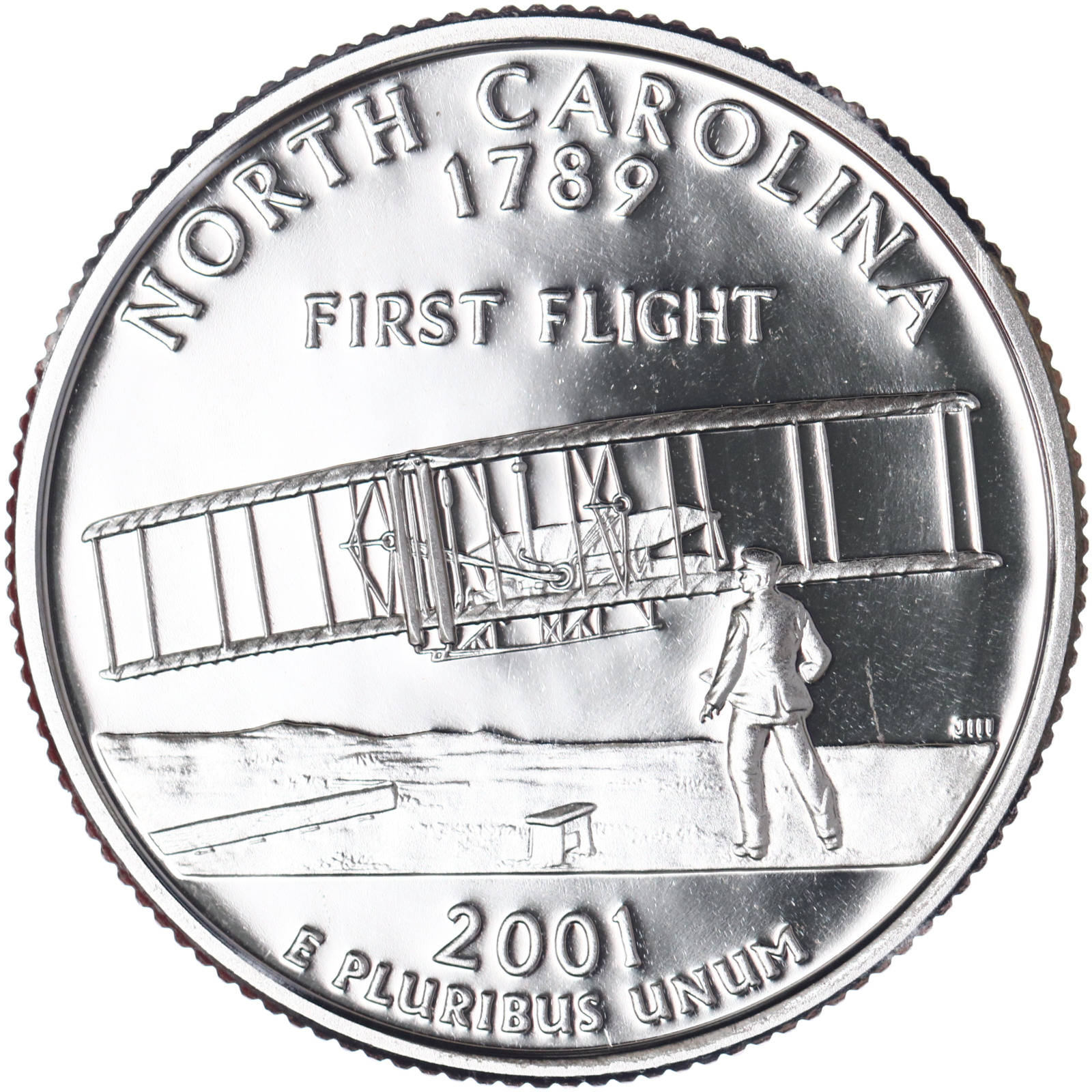 2001 S State Quarter North Carolina Gem Proof Deep Cameo CNClad Coin