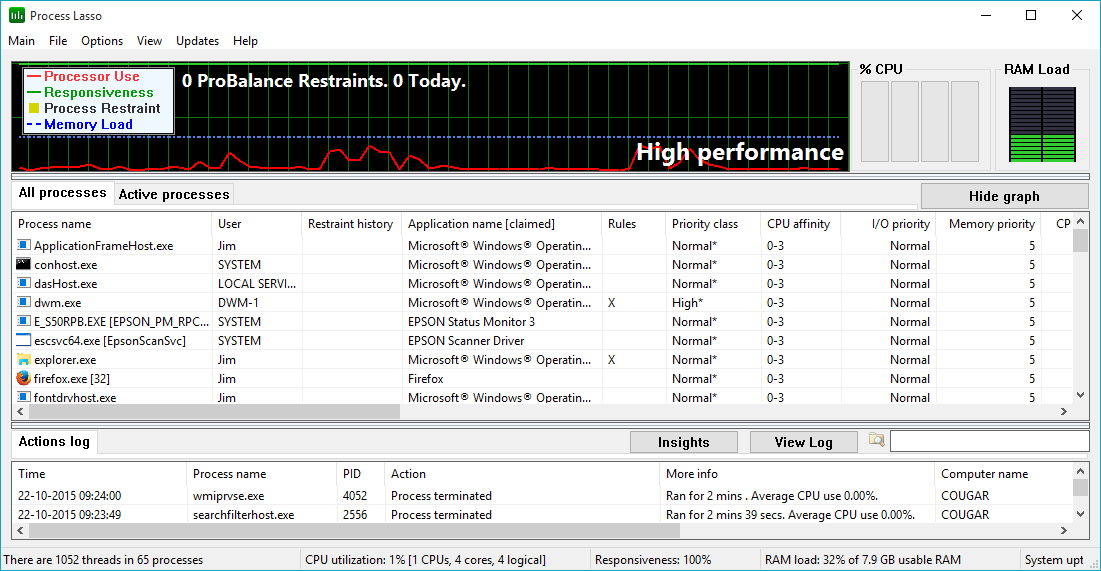 Process Lasso System Optimizer/Process Tamer (review) Daves Computer