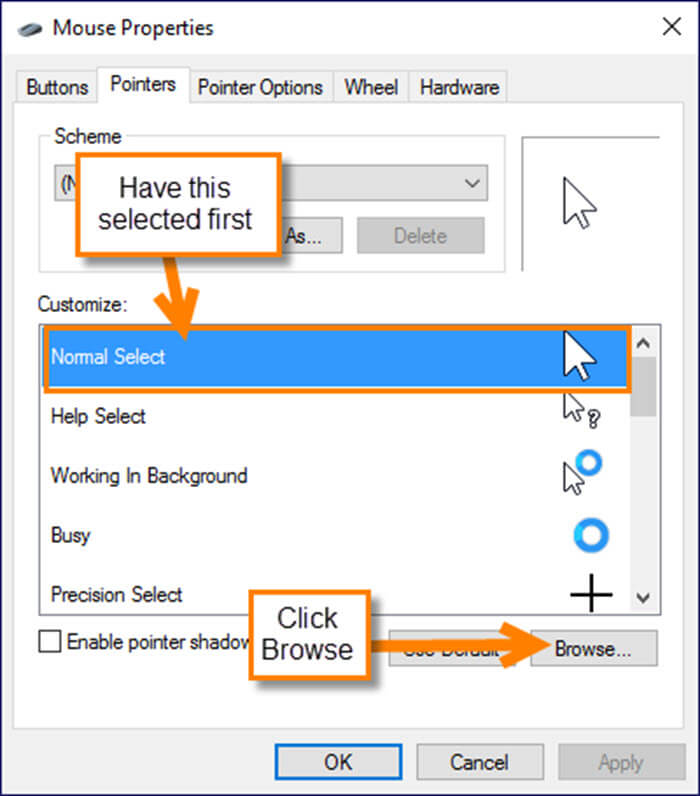 How To Customize Mouse Pointers In Windows 10 Daves Computer Tips