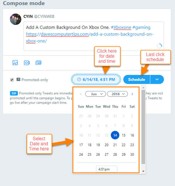 How To Schedule Tweets On Twitter Daves Computer Tips