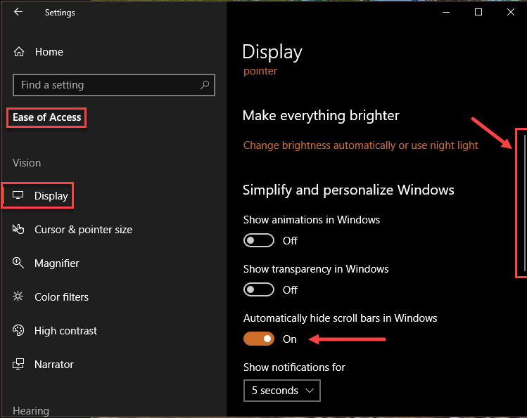Windows 10 Quick Tips Unhide Scroll Bars Daves Computer Tips