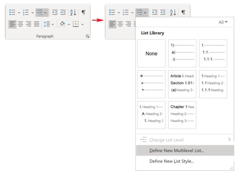 How To Customize MultiLevel Lists In Word Daves Computer Tips