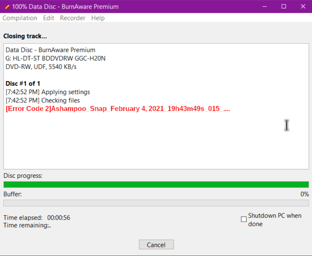 How To Fix BurnAware Error Code 2 Daves Computer Tips