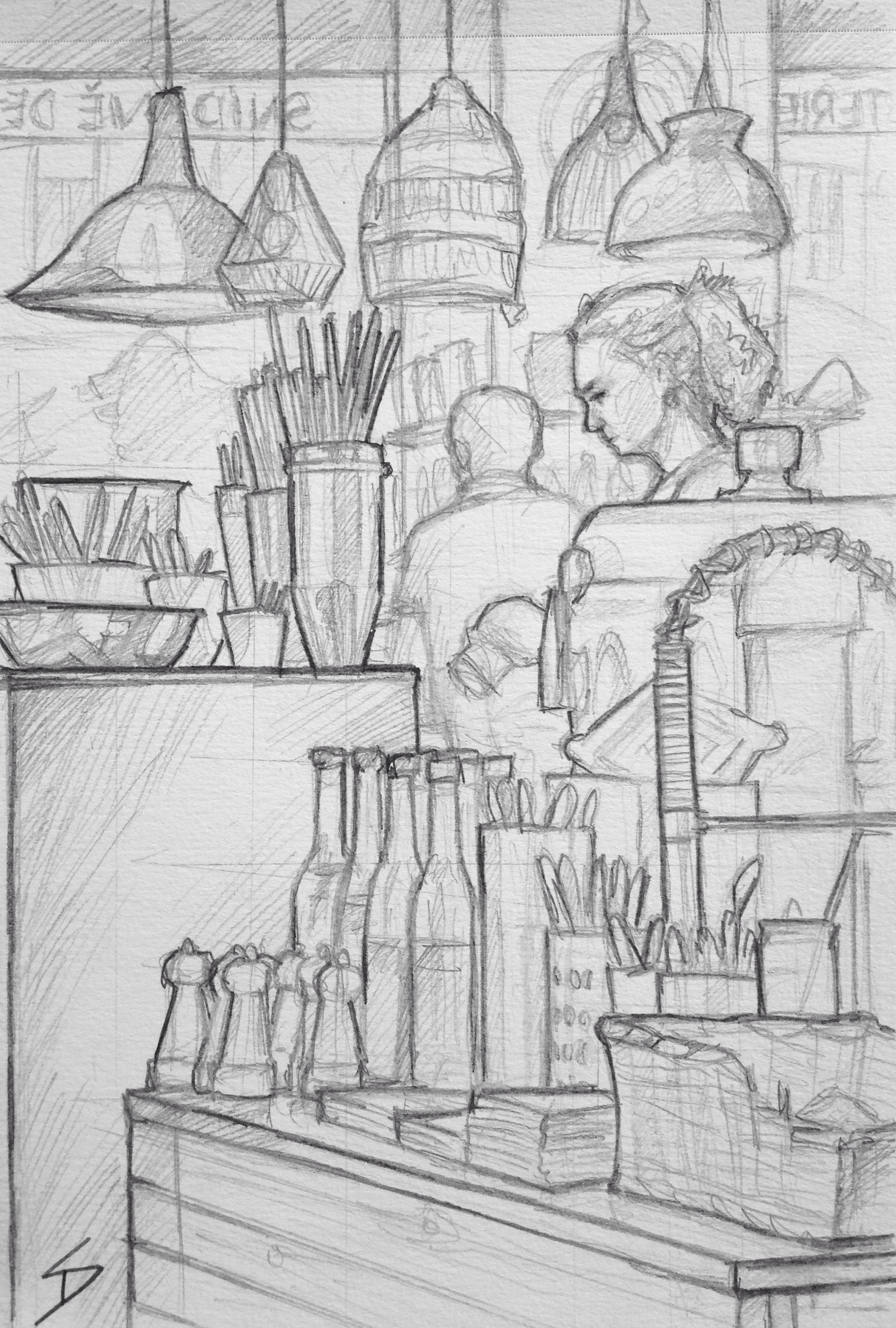 Quick Sketch. ‘Kare Cafe, Prague.’ Sketchbook Explorer