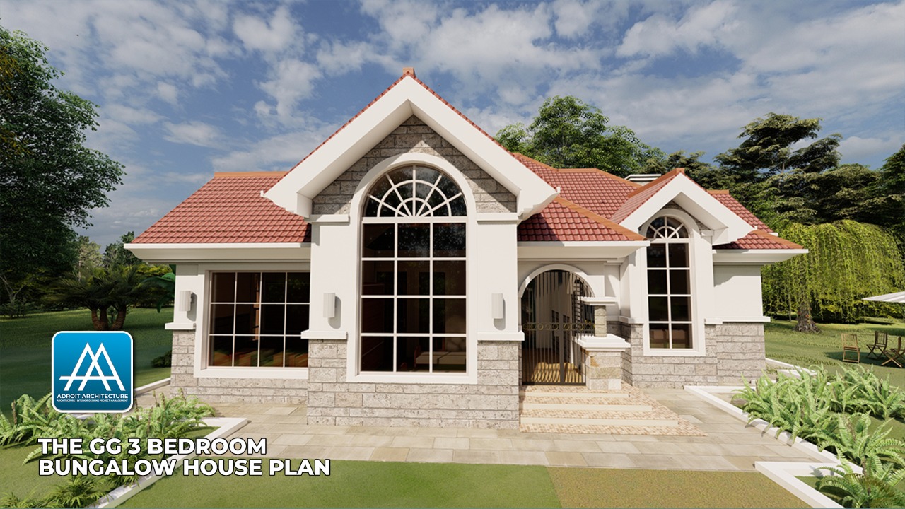 The GG 3 Bedroom Bungalow House Plan David Chola Architect
