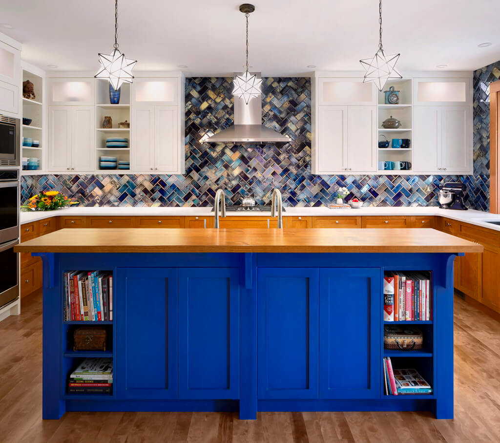 Bold & Blue Kitchen David Coulson Design