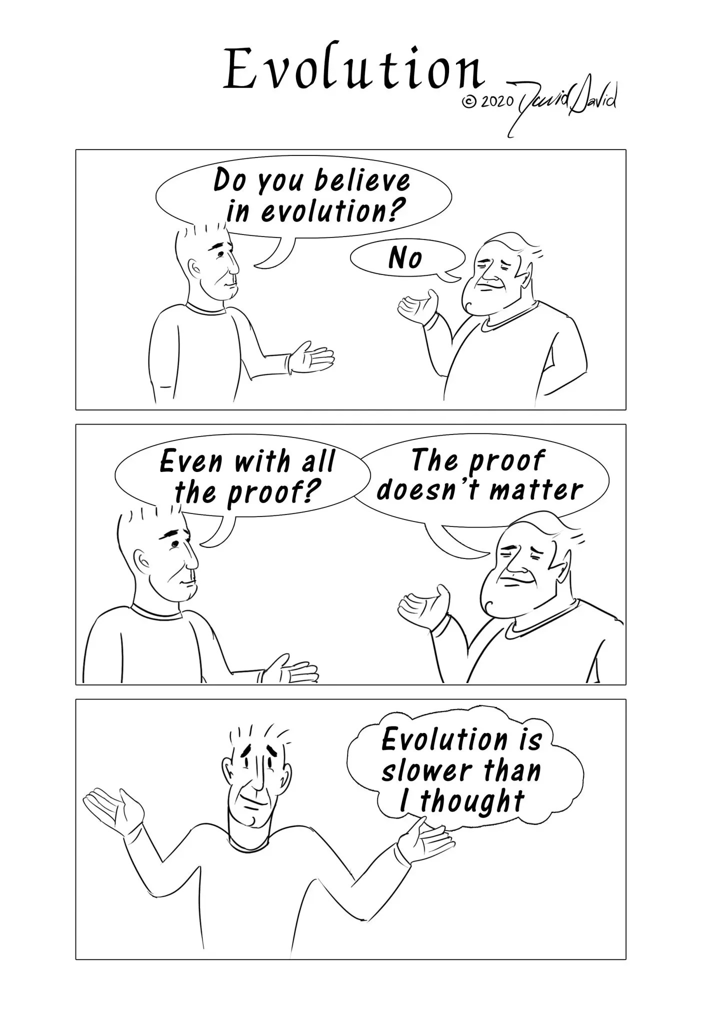 Evolution Daviddavidcartoons